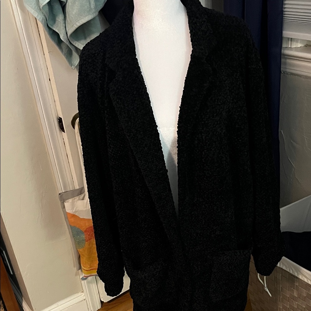 MINKPINK Cozy Black Teddy Jacket